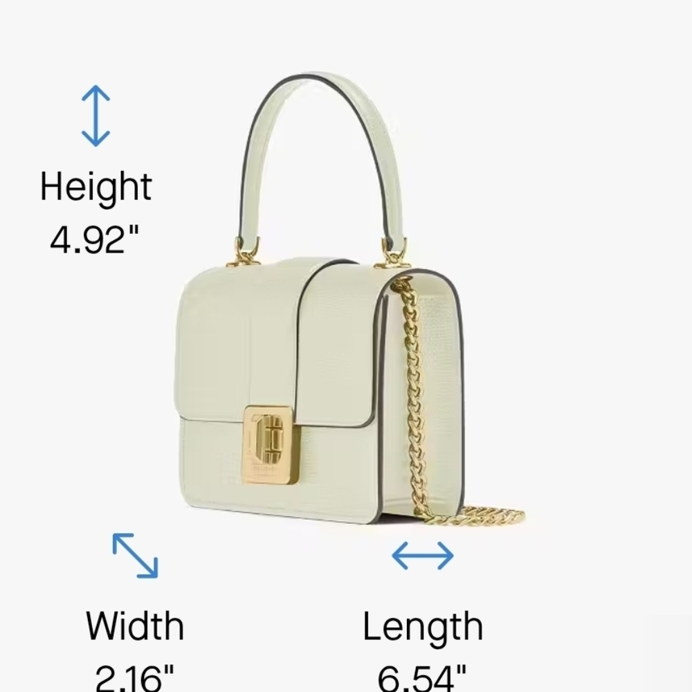Kate Spade♠️ NWT Phoebe Turnlock Mini Flap Crossbody - Sage - Picture 5 of 12